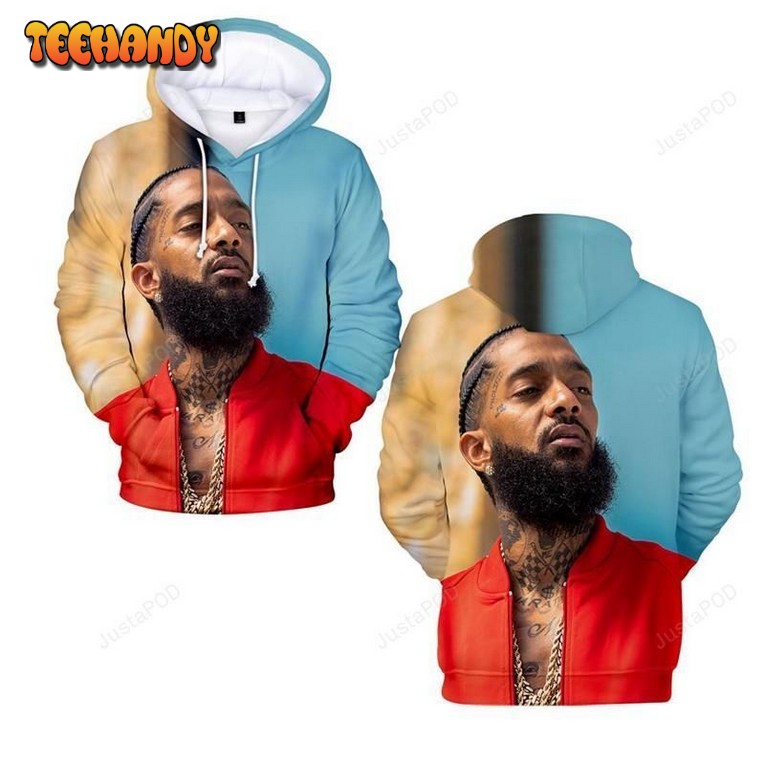 Nipsey Hussle Plus Size Rip Crershaw Sweatshirt Unisex 3D Hoodie