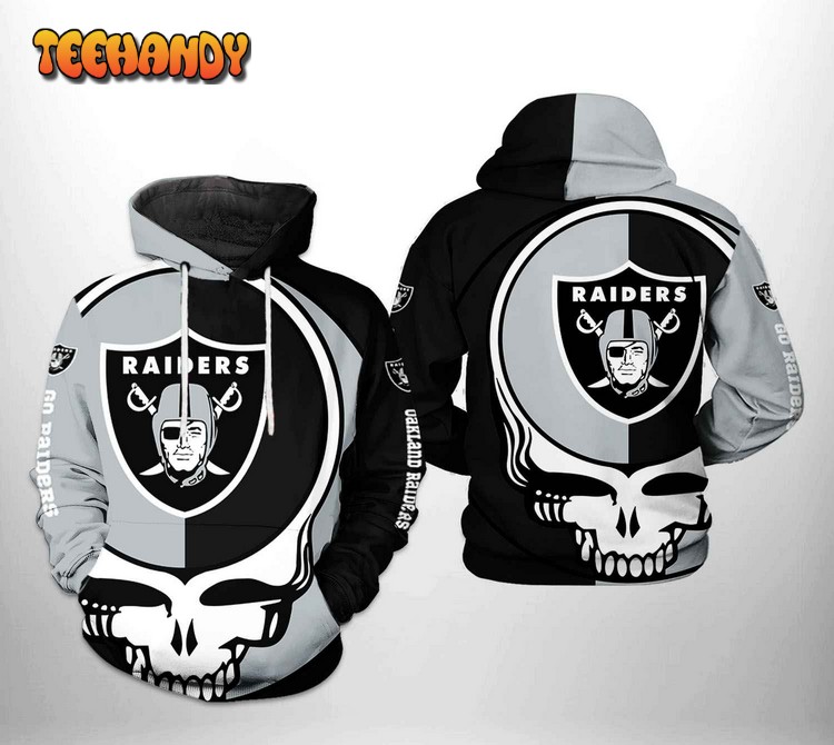 Oakland Raiders NFL Grateful Dead 3D Printed Hoodie Zipper Hoodie