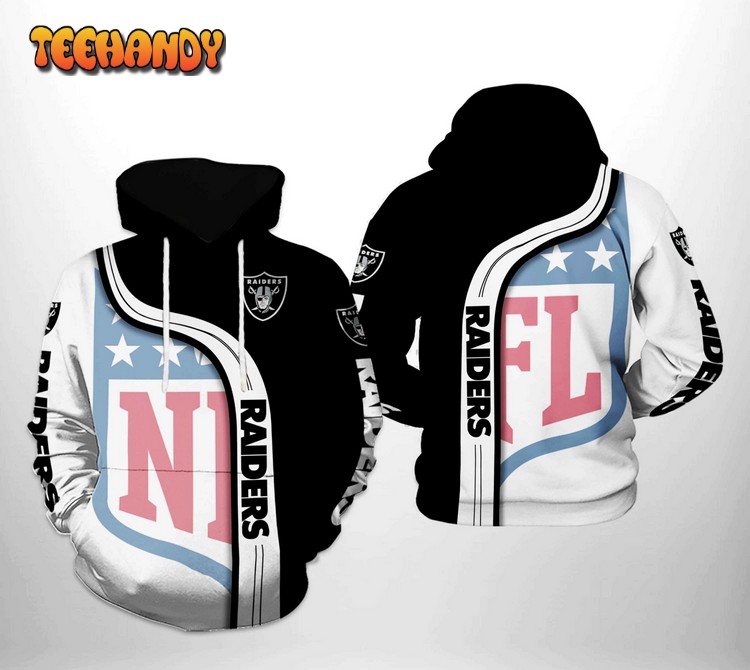 Oakland Raiders NFL Team 3D Printed Hoodie Zipper Hoodie