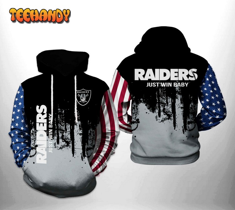 Oakland Raiders NFL Team US 3D Printed Hoodie Zipper Hoodie