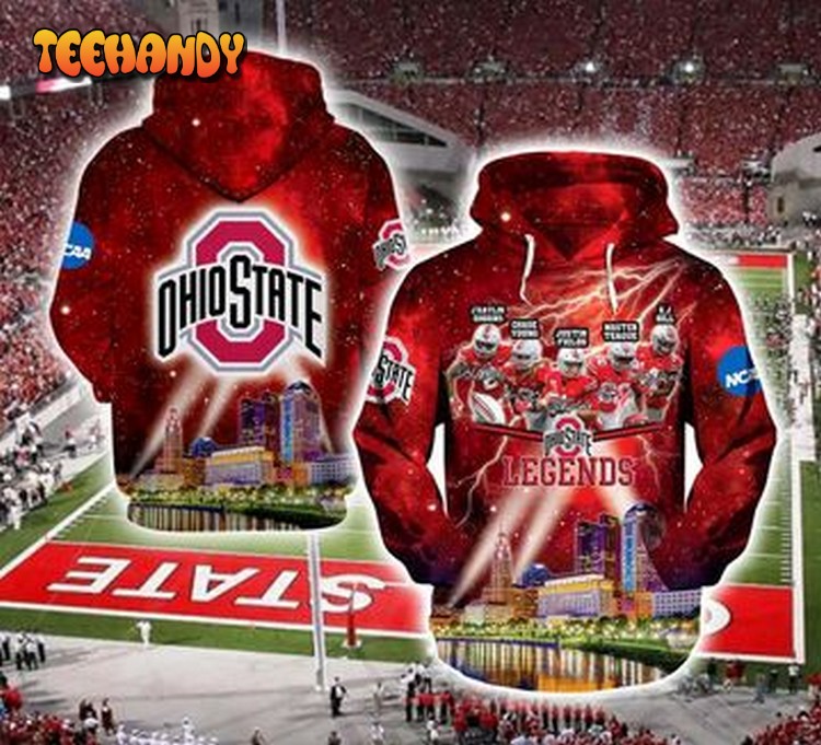 Ohio State Buckeyes 3D Printed Hoodie Zipper Hoodie