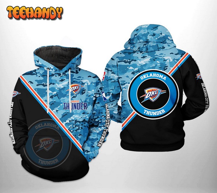 Oklahoma City Thunder NBA US Camo Team 3D Printed Hoodie