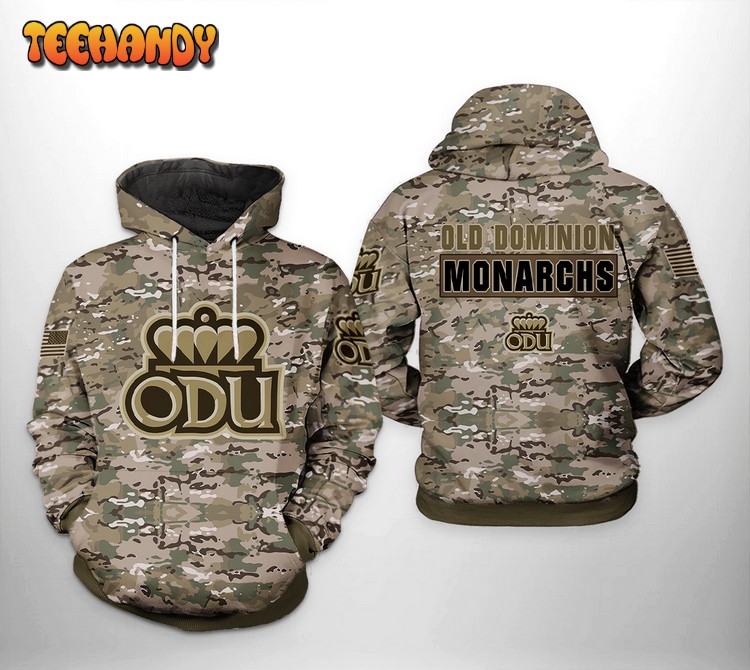 Old Dominion Monarchs NCAA Camo Veteran 3D Printed Hoodie