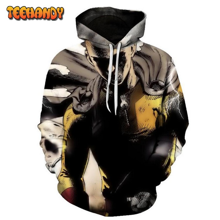 One Punch Man 3D Printed Hoodie Zipper Hoodie