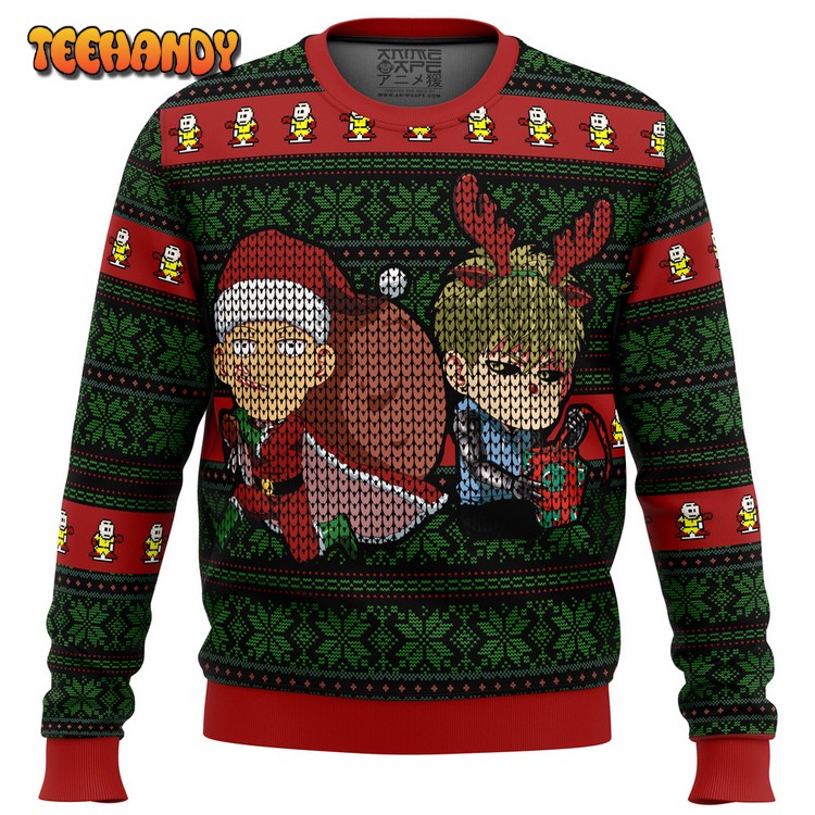 One Punch Man Holiday Ugly Christmas Sweater