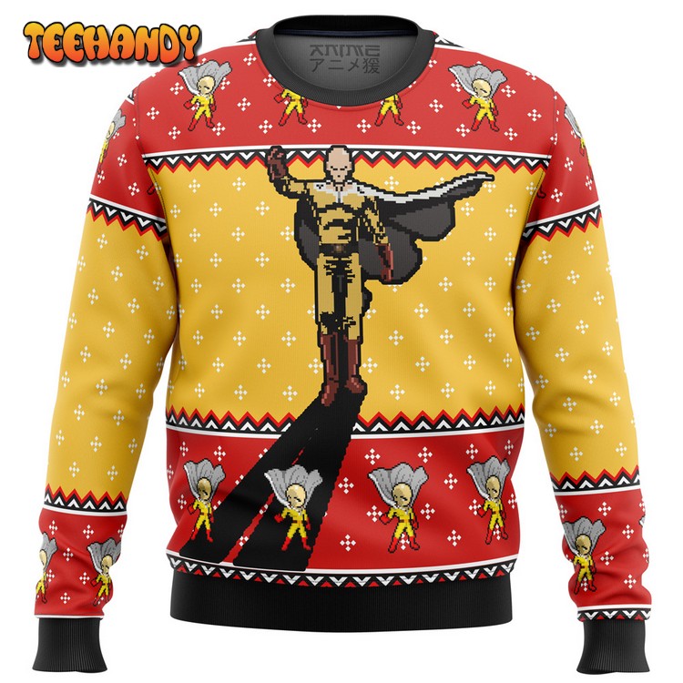 One Punch Man Saitama Shadow Ugly Christmas Sweater