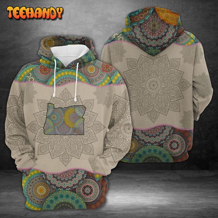 Oregon Mandala 3D Printed Hoodie Zipper Hoodie