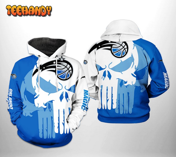 Orlando Magic NBA Team Skull 3D Printed Hoodie Zipper Hoodie