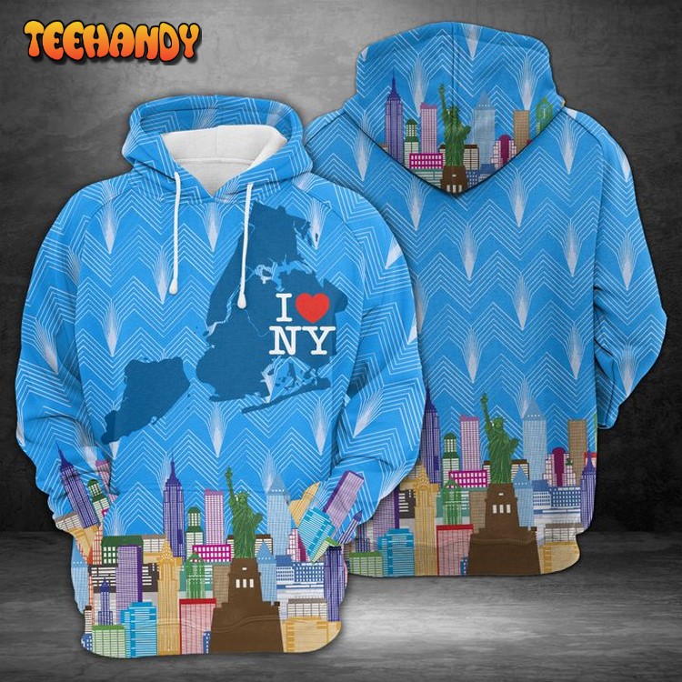 Our New York 3D Printed Hoodie Zipper Hoodie