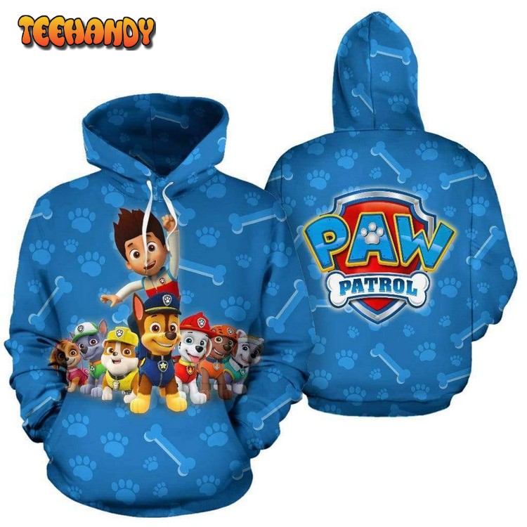 Paw Patrol 3D Printed Hoodie Zipper Hoodie