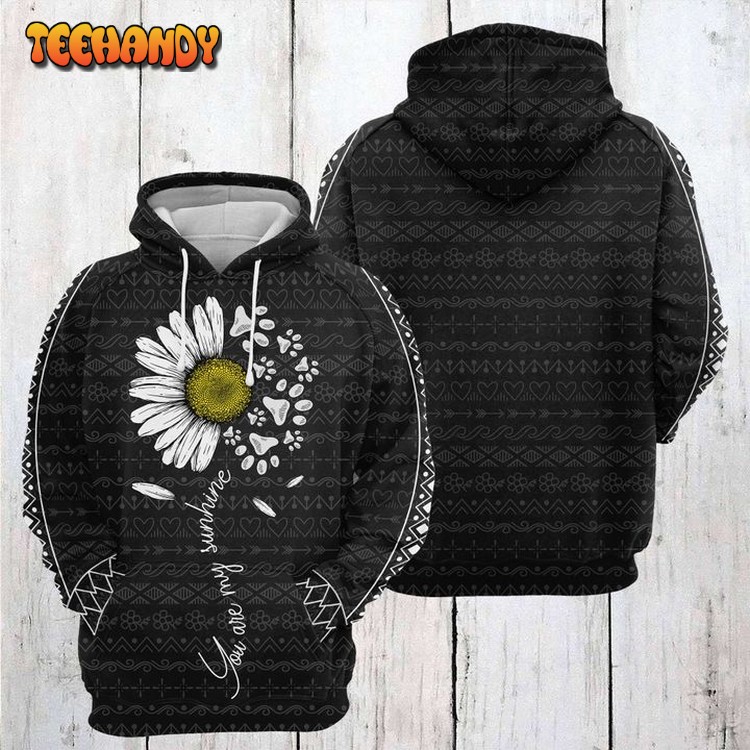 Paw Sunshine Daisy 3D Printed Hoodie Zipper Hoodie