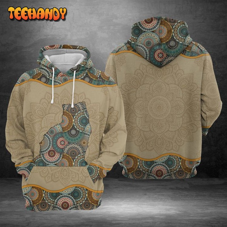 Persian Cat Mandala 3D Printed Hoodie Zipper Hoodie