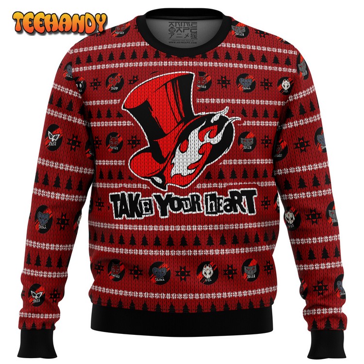 Persona 5 Take Your Heart Ugly Christmas Sweater