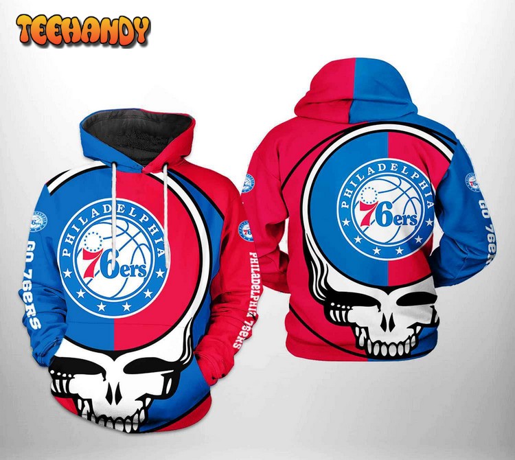 Philadelphia 76ers NBA Grateful Dead 3D Printed Hoodie