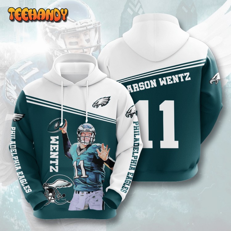 Philadelphia Eagles Carson Wentz 11 3D Hoodie