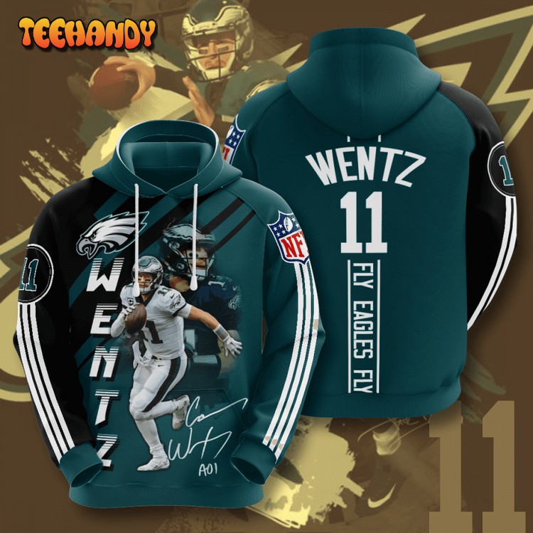 Philadelphia Eagles Carson Wentz 3D Hoodie For Men Women