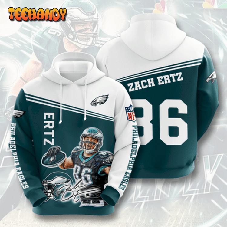 Philadelphia Eagles Ncaa Football Zach Ertz 3D Hoodie