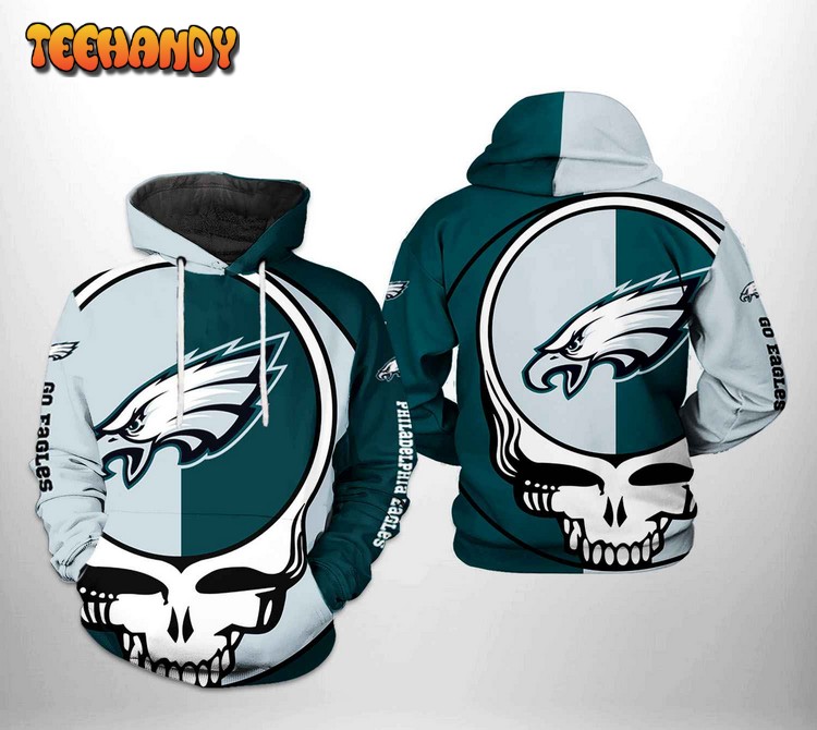 Philadelphia Eagles NFL Grateful Dead 3D Printed Hoodie