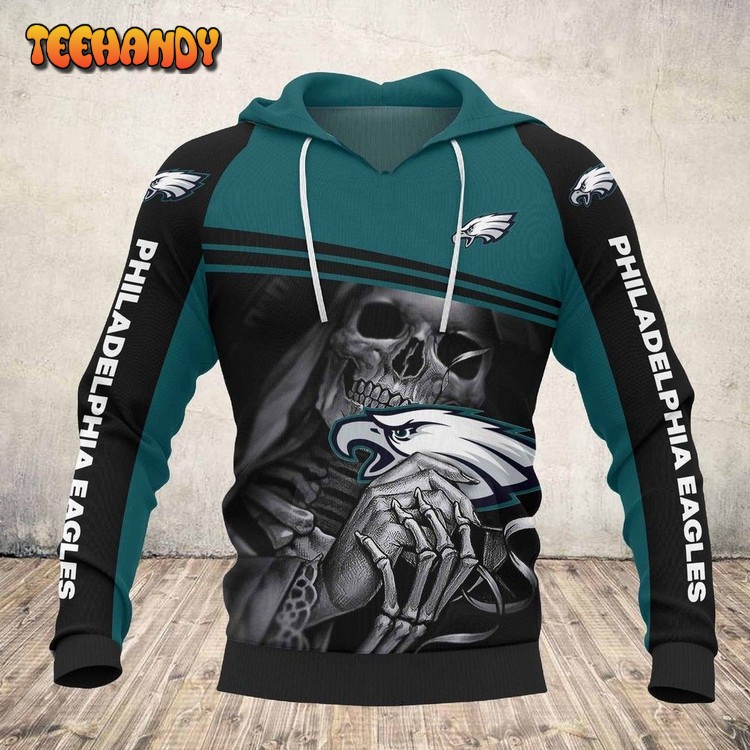 Philadelphia Eagles Skull Hoodie 041019 3D Hoodie For Men Women