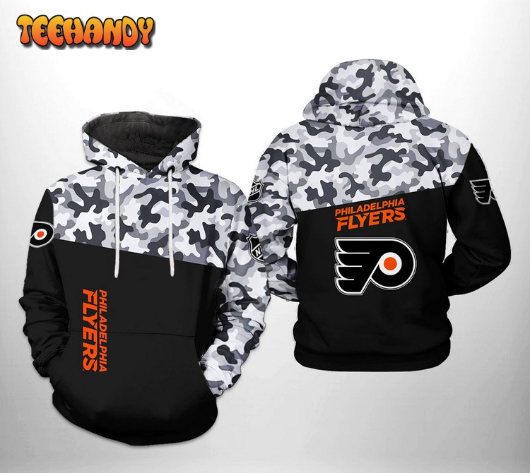 Philadelphia Flyers NHL Camo Veteran 3D Printed Hoodie