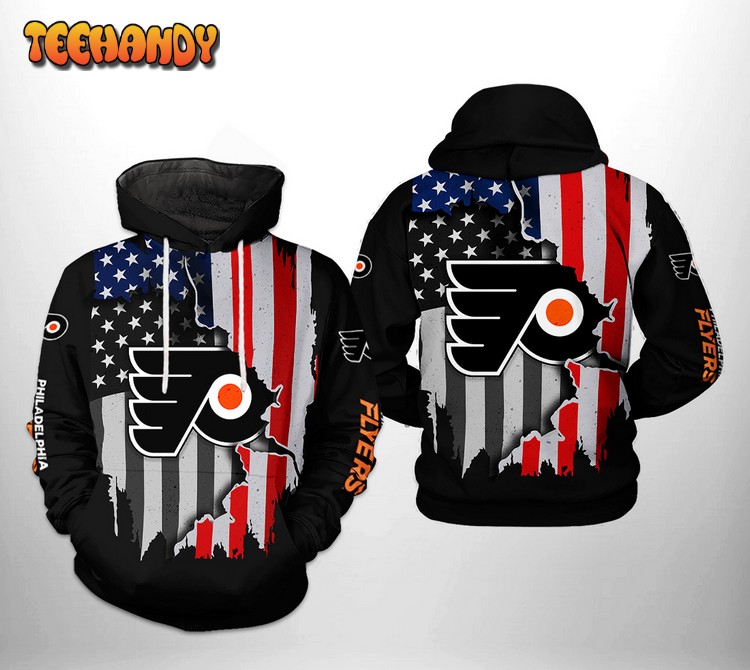 Philadelphia Flyers NHL US FLag Team 3D Printed Hoodie