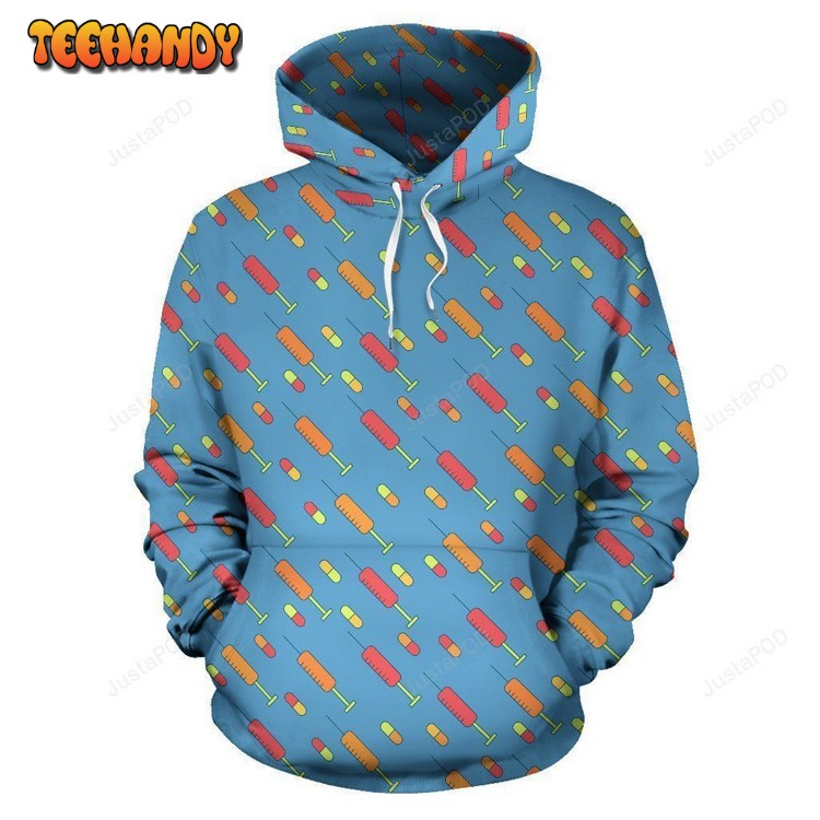 Phlebotomist Medical Pattern Pullover 3D Hoodie