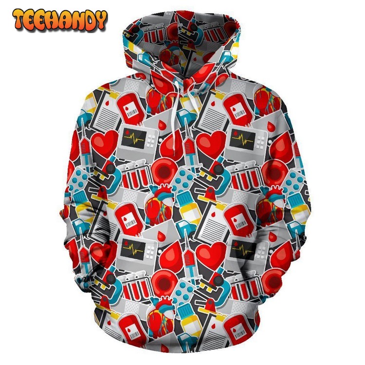 Phlebotomist Medical Themed Pullover 3D Hoodie