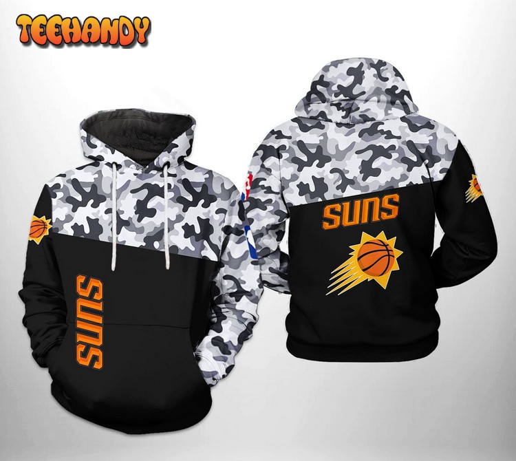 Phoenix Suns NBA Camo Veteran Team 3D Printed Hoodie