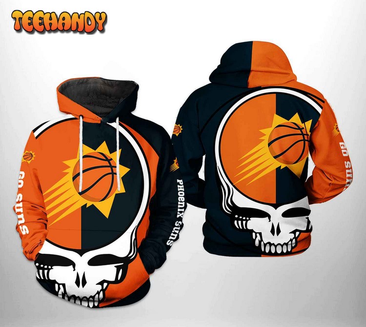 Phoenix Suns NBA Grateful Dead 3D Printed Hoodie Zipper Hoodie