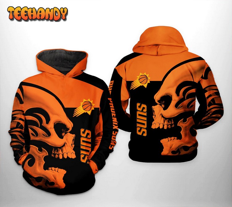 Phoenix Suns NBA Skull Team 3D Printed Hoodie Zipper Hoodie