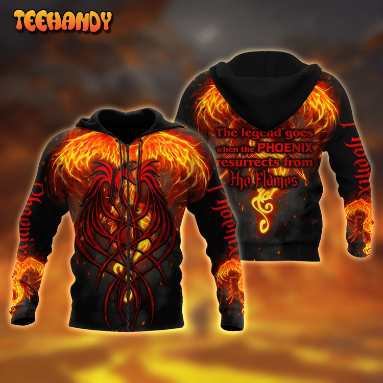 Phoenix Tattoo Pullover And Zip Pered Hoodies Custom 3D