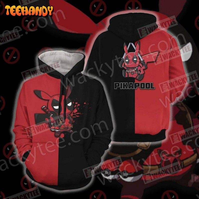 Pikachu And Deadpool Unisex 3D Hoodie