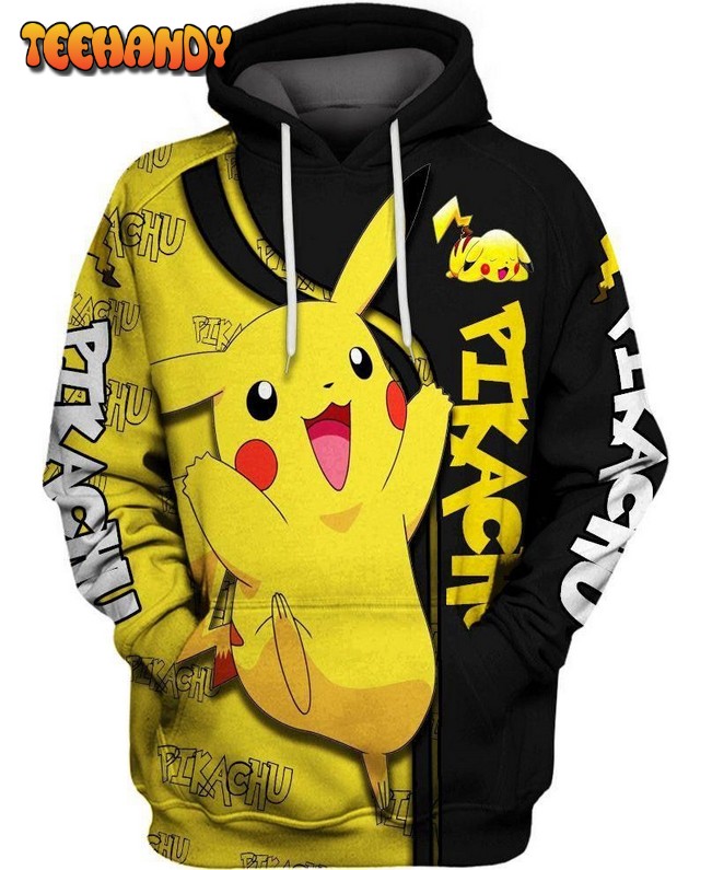 Pikachu Pullover And Zip Pered Hoodies Custom 3D Graphic Hoodie