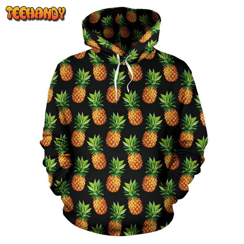 Pineapple Cute Print Design Pattern Pullover 3D Hoodie