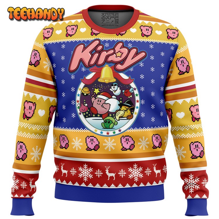 Pink Puff Christmas Kirby Ugly Christmas Sweater