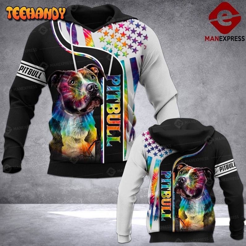 Pitbull Tie Dye 3D Hoodie For Men For Women All Over Hoodie