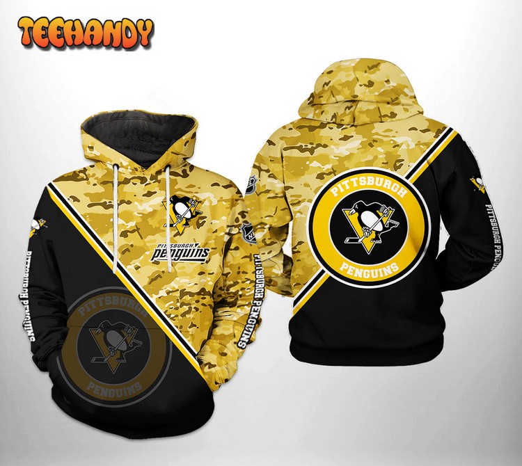 Pittsburgh Penguins NHL Camo Team 3D Printed Hoodie