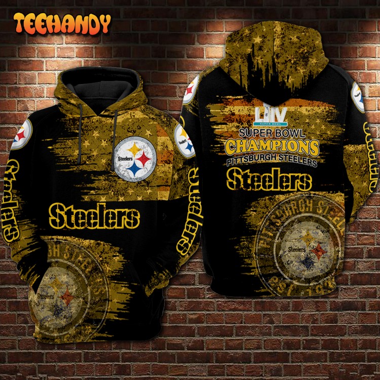 Pittsburgh Steeler 3D Printed Hoodie Zipper Hoodie