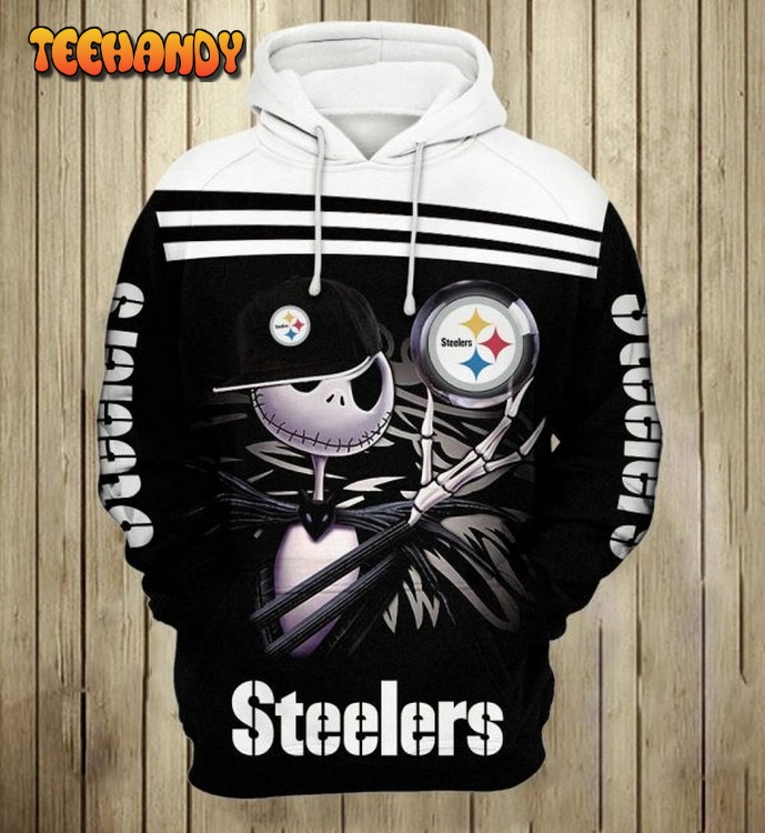 Pittsburgh Steelers 3d Jack Skellington 3D Printed Hoodie