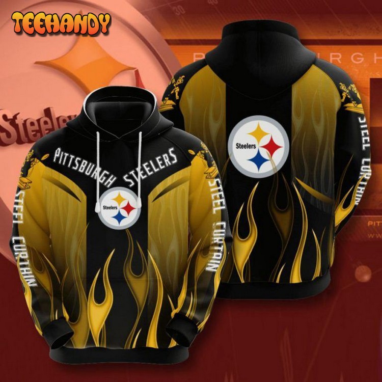 Pittsburgh Steelers Fire 3D Hoodie