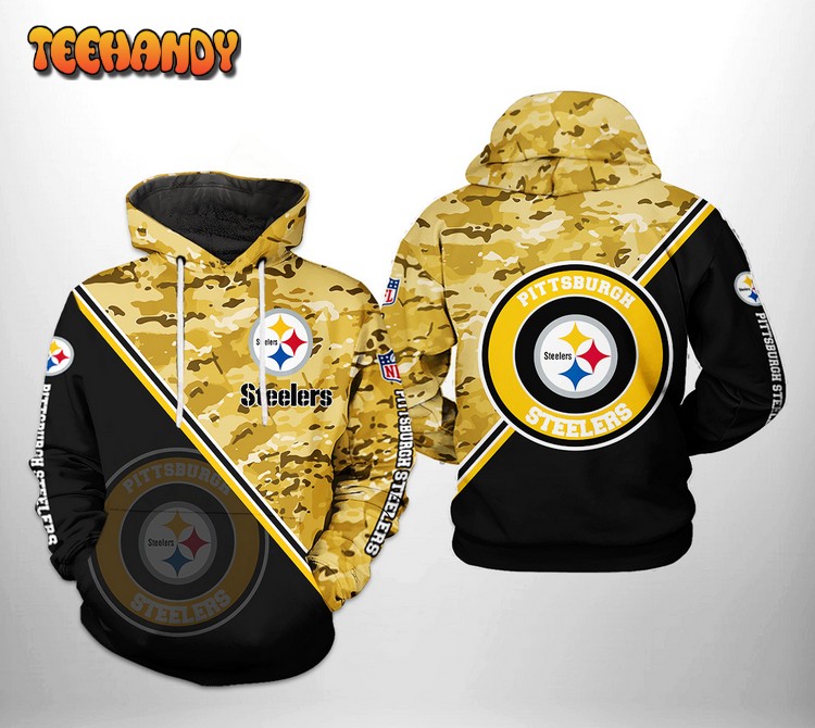 Pittsburgh Steelers NFL Camo Team 3D Printed Hoodie