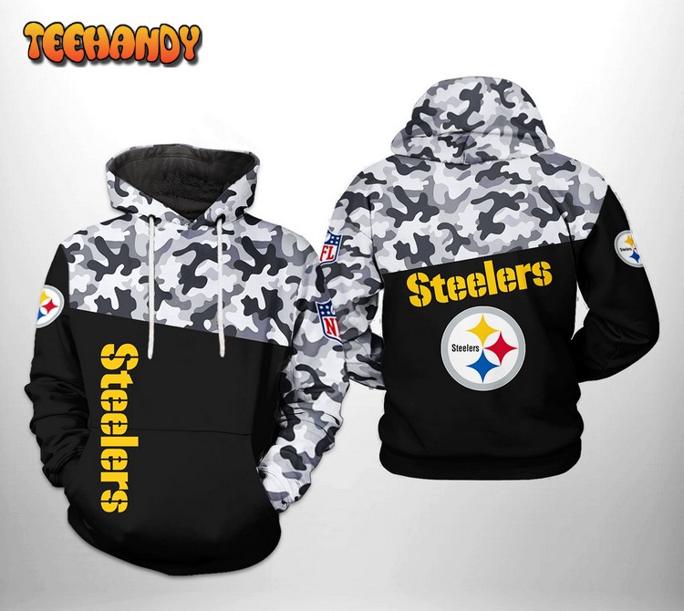 Pittsburgh Steelers NFL Camo Veteran Team 3D Printed Hoodie