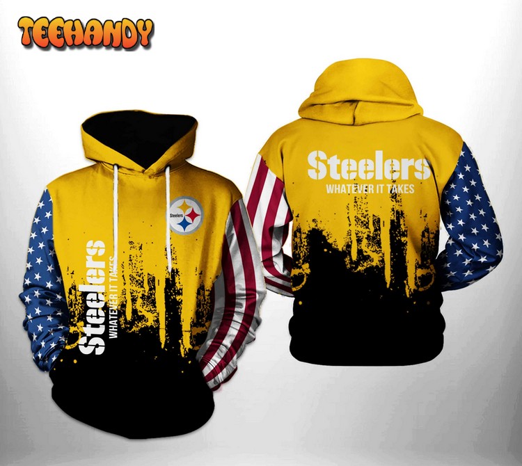 Pittsburgh Steelers NFL Team US 3D Printed Hoodie Zipper Hoodie