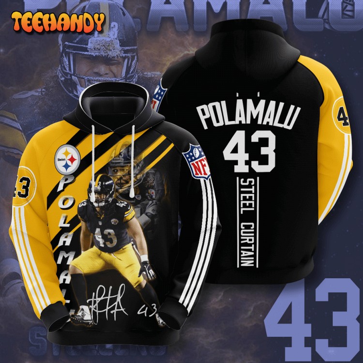 Pittsburgh Steelers Troy Polamalu 3D Hoodie