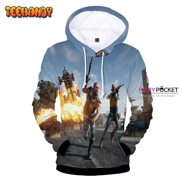 PlayerUnknown Battleground Blue 3D Hoodie Hoodie