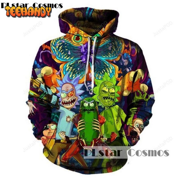 PLstar Cosmos 2017 Fashion Hip hop 3d Hoodies Hot cartoon rick