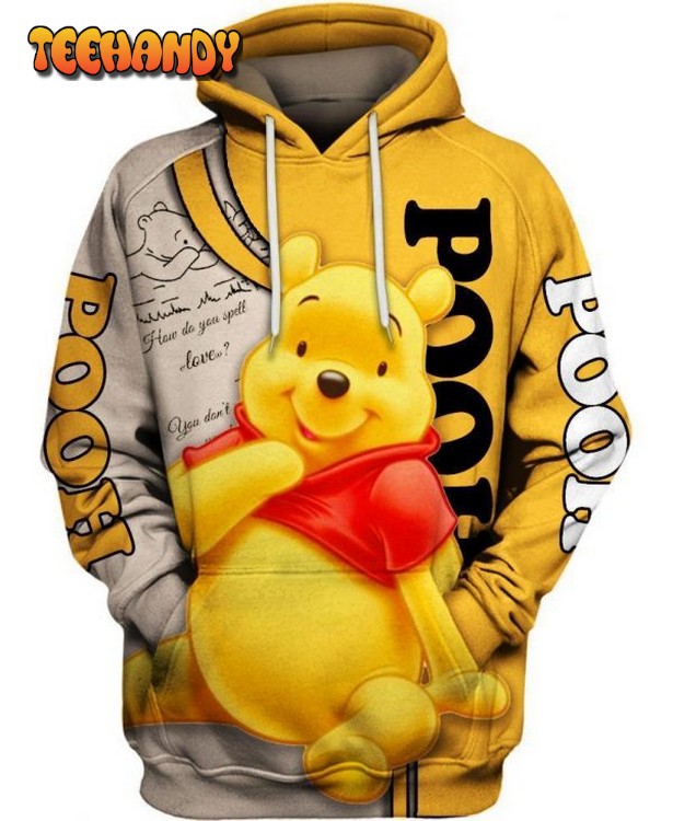 Pooh 3D Printed Hoodie Zipper Hoodie