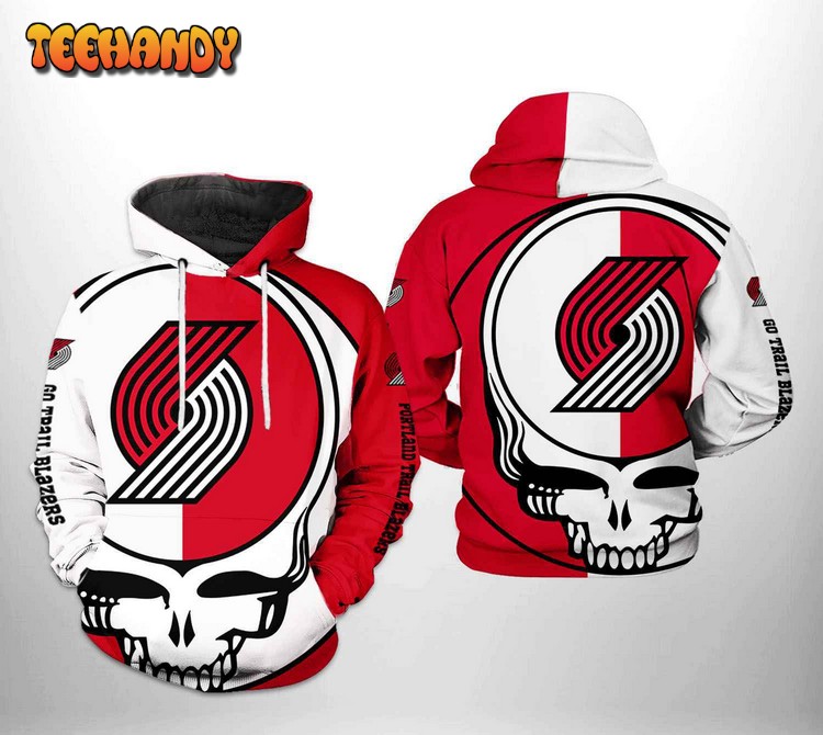 Portland Trailblazers NBA Grateful Dead 3D Printed Hoodie