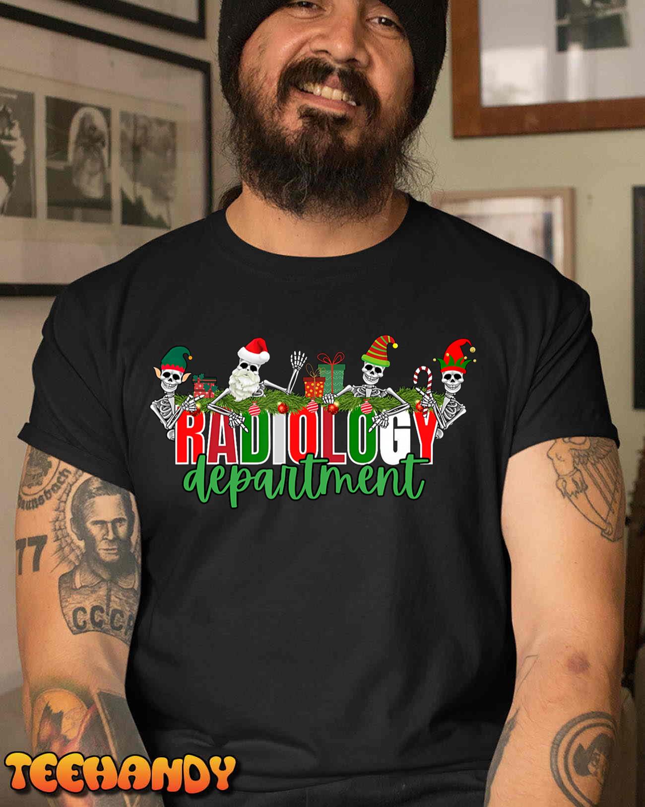 Radiology Department Skeleton Xmas Rad Tech Xray Tech CT T-Shirt