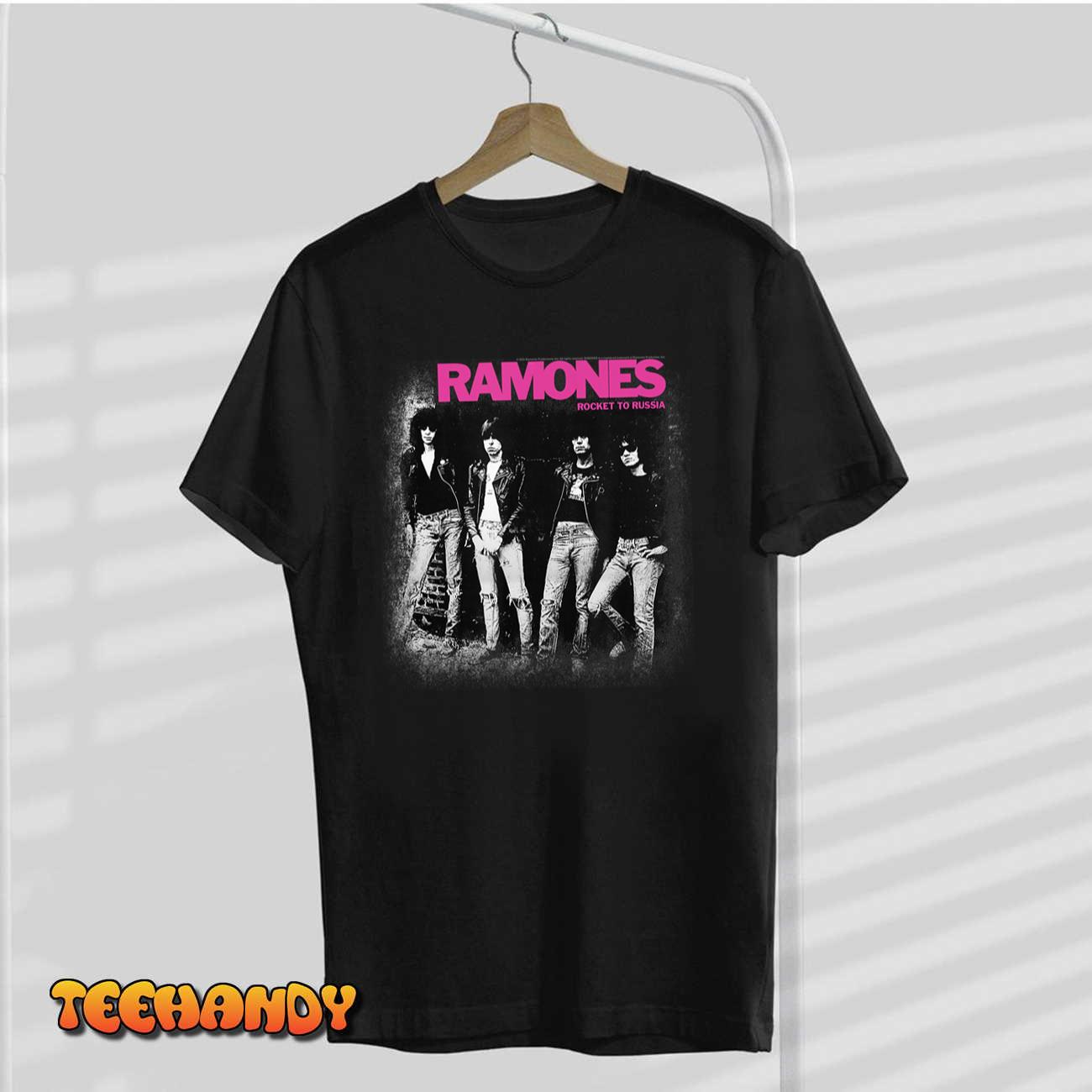 Ramones Rocket To Russia Faded Rock Music Band T-Shirt